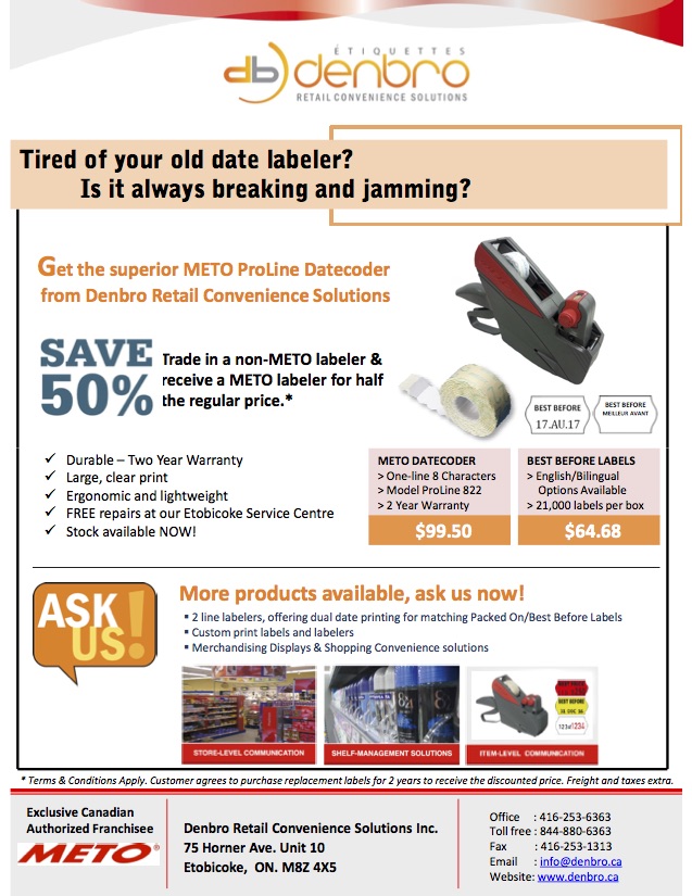 Save 50% Trade in a non-METO labeler & receive a METO labeler for half the regular price